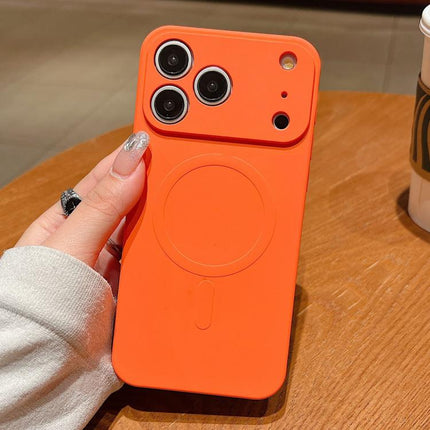 Solid Color Liquid Silicone MagSafe Magnetic Phone Case, For iPhone 17 Pro