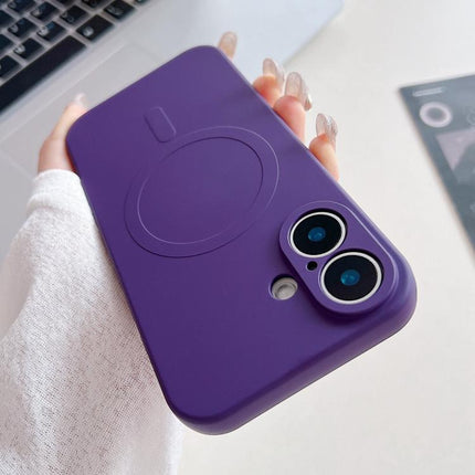 Solid Color Liquid Silicone MagSafe Magnetic Phone Case, For iPhone 17