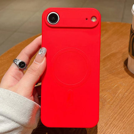 Solid Color Liquid Silicone MagSafe Magnetic Phone Case, For iPhone Air
