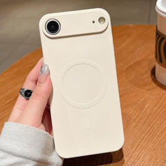 Solid Color Liquid Silicone MagSafe Magnetic Phone Case