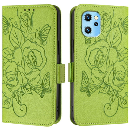 Embossed Rose RFID Anti-theft Leather Phone Case, For UMIDIGI Power 7 Max
