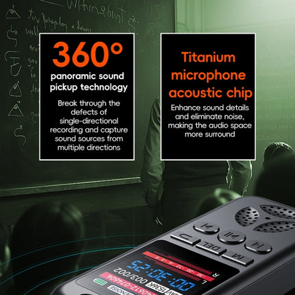 S7 HD Color Screen Smart Noise Reduction Voice Recorder, S7