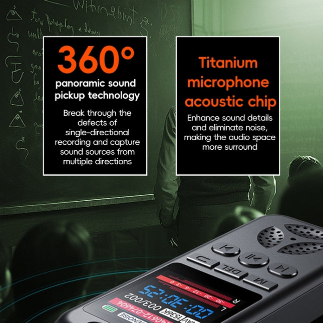 S7 HD Color Screen Smart Noise Reduction Voice Recorder, S7