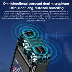 ZD43B Omnidirectional Dual Mic Smart Noise Reduction Voice Recorder, 32GB, 64GB