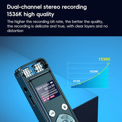 ZD43B Omnidirectional Dual Mic Smart Noise Reduction Voice Recorder, 32GB, 64GB