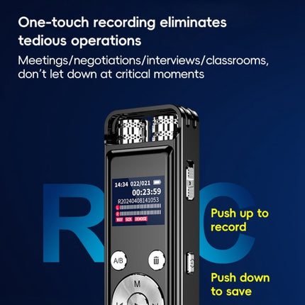 ZD43B Omnidirectional Dual Mic Smart Noise Reduction Voice Recorder, 32GB, 64GB