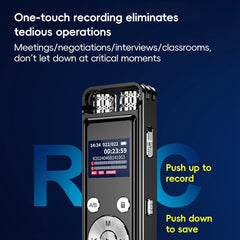 ZD43B Omnidirectional Dual Mic Smart Noise Reduction Voice Recorder, 32GB, 64GB