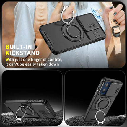 Sliding Camshield Ring Holder Phone Case, For Motorola Moto G Stylus 5G 2025, For Motorola Moto G 5G 2024