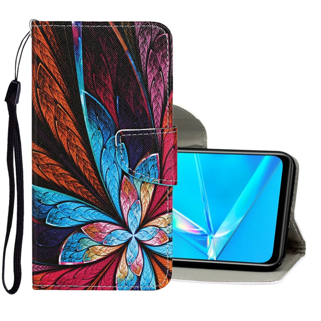 Colored Drawing Pattern Horizontal Flip Leather Case with Holder & Card Slots & Wallet, For OPPO Realme C3