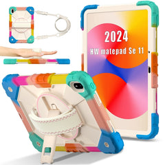Contrast Color Robot Silicone Hybrid PC Tablet Case, For Huawei MatePad Air 12 2024, For Huawei MatePad SE 11 2024