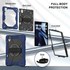 Contrast Color Robot Silicone Hybrid PC Tablet Case, For Huawei MatePad Air 12 2024, For Huawei MatePad SE 11 2024