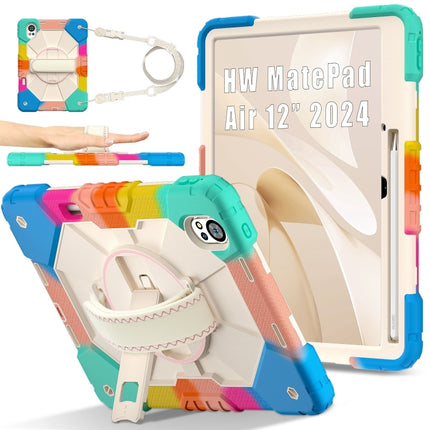 Contrast Color Robot Silicone Hybrid PC Tablet Case, For Huawei MatePad Air 12 2024, For Huawei MatePad SE 11 2024