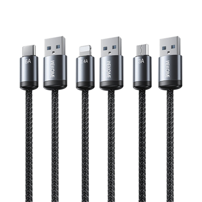 WK WDC-32i Raython Gen2 1m 2.4A USB to 8 Pin Fast Charging Data Cable, WDC-32i