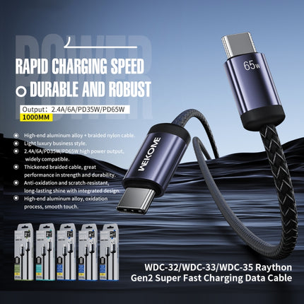 WK WDC-32i Raython Gen2 1m 2.4A USB to 8 Pin Fast Charging Data Cable, WDC-32i