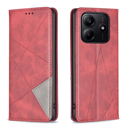 Rhombus Texture Magnetic Leather Phone Case, For Redmi Note 14 4G 163.25mm, For Redmi Note 14 5G, For Redmi Note 14 Pro 5G / Note 14 Pro+ 5G, For Redmi 14C 4G