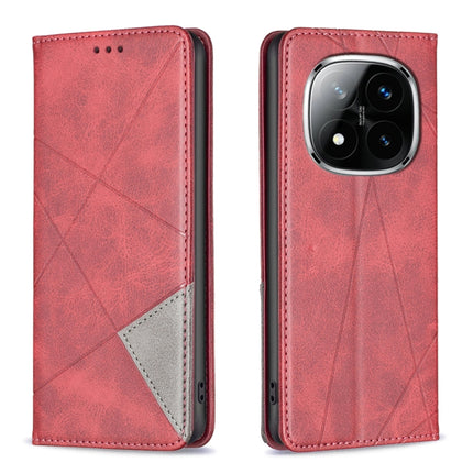 Rhombus Texture Magnetic Leather Phone Case, For Redmi Note 14 4G 163.25mm, For Redmi Note 14 5G, For Redmi Note 14 Pro 5G / Note 14 Pro+ 5G, For Redmi 14C 4G
