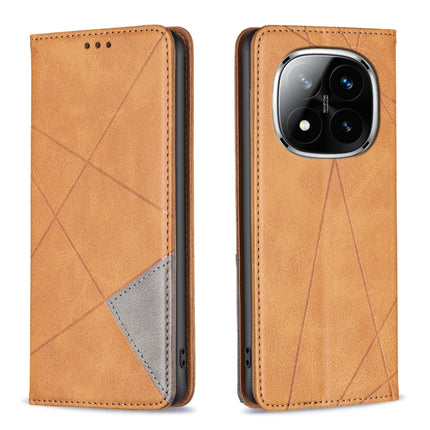 Rhombus Texture Magnetic Leather Phone Case, For Redmi Note 14 4G 163.25mm, For Redmi Note 14 5G, For Redmi Note 14 Pro 5G / Note 14 Pro+ 5G, For Redmi 14C 4G