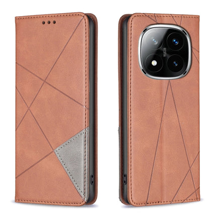 Rhombus Texture Magnetic Leather Phone Case, For Redmi Note 14 4G 163.25mm, For Redmi Note 14 5G, For Redmi Note 14 Pro 5G / Note 14 Pro+ 5G, For Redmi 14C 4G