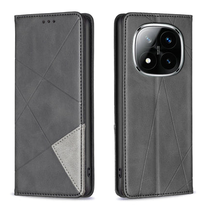 Rhombus Texture Magnetic Leather Phone Case, For Redmi Note 14 4G 163.25mm, For Redmi Note 14 5G, For Redmi Note 14 Pro 5G / Note 14 Pro+ 5G, For Redmi 14C 4G