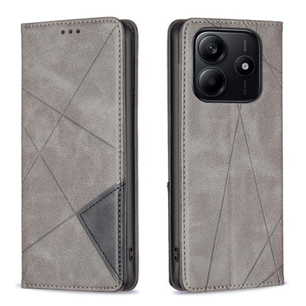 Rhombus Texture Magnetic Leather Phone Case, For Redmi Note 14 4G 163.25mm, For Redmi Note 14 5G, For Redmi Note 14 Pro 5G / Note 14 Pro+ 5G, For Redmi 14C 4G
