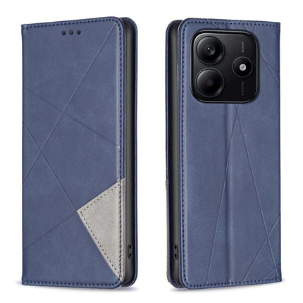 Rhombus Texture Magnetic Leather Phone Case, For Redmi Note 14 4G 163.25mm, For Redmi Note 14 5G, For Redmi Note 14 Pro 5G / Note 14 Pro+ 5G, For Redmi 14C 4G