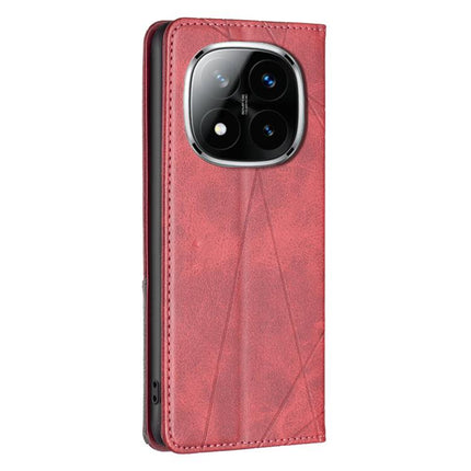 Rhombus Texture Magnetic Leather Phone Case, For Redmi Note 14 Pro 4G, For Redmi Note 14 4G 163.25mm, For Redmi Note 14 5G, For Redmi Note 14 Pro 5G / Note 14 Pro+ 5G