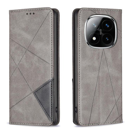 Rhombus Texture Magnetic Leather Phone Case, For Redmi Note 14 Pro 4G, For Redmi Note 14 4G 163.25mm, For Redmi Note 14 5G, For Redmi Note 14 Pro 5G / Note 14 Pro+ 5G