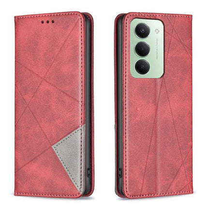 Rhombus Texture Magnetic Leather Phone Case, For Redmi K90 / Poco F8 Pro 5G, For Redmi 15 5G Global / 15 4G SEA 169.5mm, For Redmi A5 4G 171.7mm, For Redmi K80 / K80 Pro