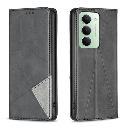 Rhombus Texture Magnetic Leather Phone Case, For Redmi K90 / Poco F8 Pro 5G, For Redmi 15 5G Global / 15 4G SEA 169.5mm, For Redmi A5 4G 171.7mm, For Redmi K80 / K80 Pro