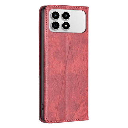 Rhombus Texture Magnetic Leather Phone Case, For Redmi K90 / Poco F8 Pro 5G, For Redmi 15 5G Global / 15 4G SEA 169.5mm, For Redmi A5 4G 171.7mm, For Redmi K80 / K80 Pro