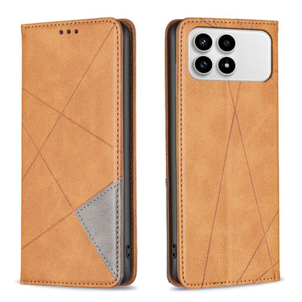Rhombus Texture Magnetic Leather Phone Case, For Redmi K90 / Poco F8 Pro 5G, For Redmi 15 5G Global / 15 4G SEA 169.5mm, For Redmi A5 4G 171.7mm, For Redmi K80 / K80 Pro