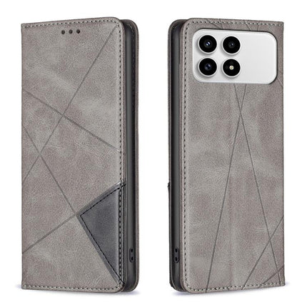 Rhombus Texture Magnetic Leather Phone Case, For Redmi K90 / Poco F8 Pro 5G, For Redmi 15 5G Global / 15 4G SEA 169.5mm, For Redmi A5 4G 171.7mm, For Redmi K80 / K80 Pro