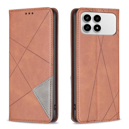 Rhombus Texture Magnetic Leather Phone Case, For Redmi K90 / Poco F8 Pro 5G, For Redmi 15 5G Global / 15 4G SEA 169.5mm, For Redmi A5 4G 171.7mm, For Redmi K80 / K80 Pro