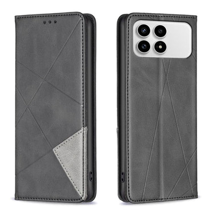Rhombus Texture Magnetic Leather Phone Case, For Redmi K90 / Poco F8 Pro 5G, For Redmi 15 5G Global / 15 4G SEA 169.5mm, For Redmi A5 4G 171.7mm, For Redmi K80 / K80 Pro