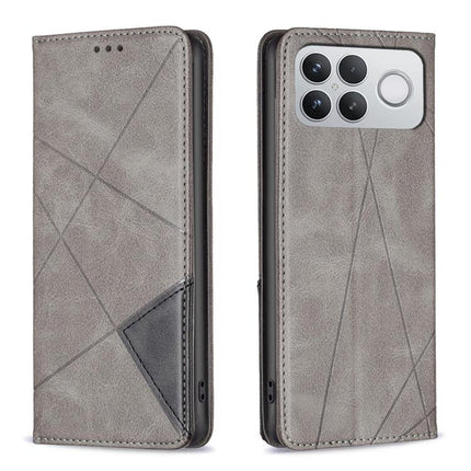 Rhombus Texture Magnetic Leather Phone Case, For Redmi Tubo 5 / Poco X8 Pro 5G, For Redmi Note 15 5G Global 164mm, For Redmi K90 Pro Max/Poco F8 Ultra, For Redmi Note 15 Pro 4G Global 163.2mm