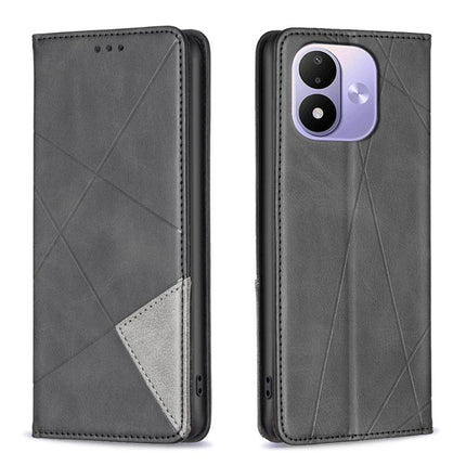 Rhombus Texture Magnetic Leather Phone Case, For Redmi Note 17 4G Global 169.7mm, For Redmi 15C 5G/4G Global 171/Poco C85 4G, For Redmi Note 17 Pro+ 5G Global 163.4mm, For Redmi Note 17 Pro 5G Global 163.5mm
