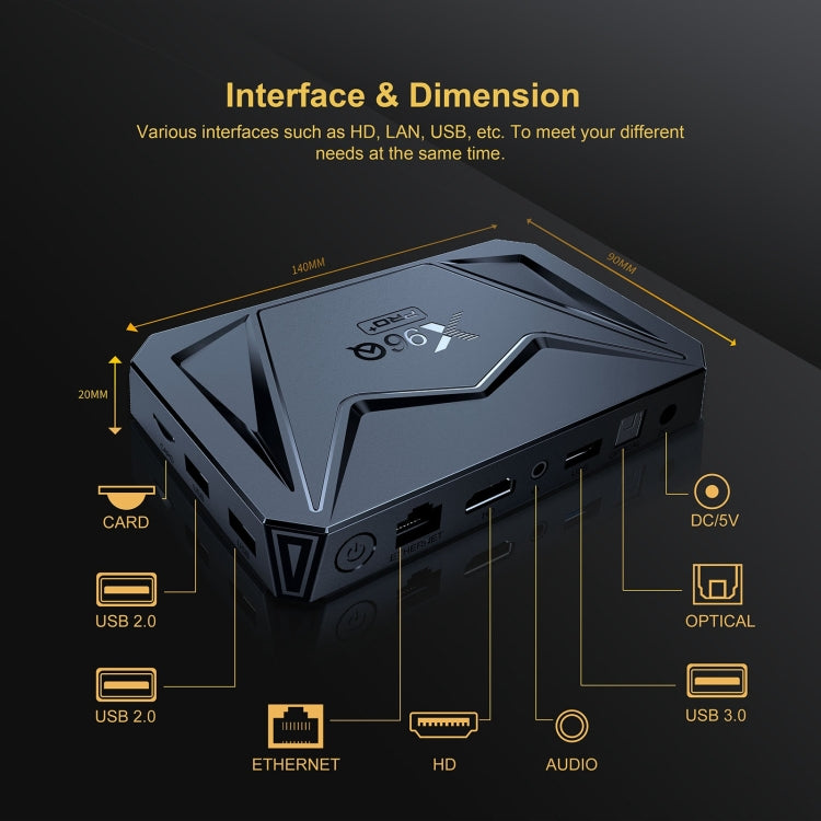 X96Q Pro+ Cortex-A55 Android 14 Octa-core CPU 4K HD Internet Set-top Box, 2GB+16GB, 4GB+32GB