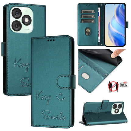 Smile Embossing RFID Leather Phone Case, For itel Power 70, For itel A80 4G, For itel A50C, For itel A50