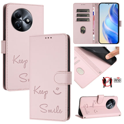 Smile Embossing RFID Leather Phone Case, For itel A23 Pro / A17, For itel P55 5G, For itel RS4 S666LN, For itel S24