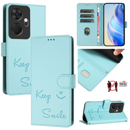 Smile Embossing RFID Leather Phone Case, For itel P55+, For itel P55 4G, For itel A05s, For itel A70