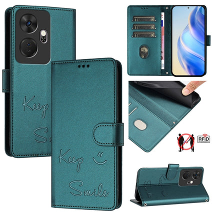 Smile Embossing RFID Leather Phone Case, For itel P55+, For itel P55 4G, For itel A05s, For itel A70