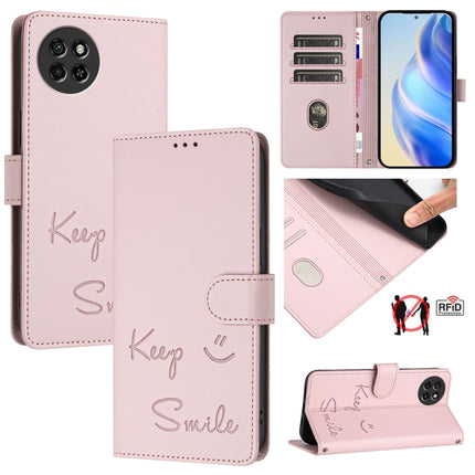Smile Embossing RFID Leather Phone Case, For itel A60 / A60s, For itel S23+, For itel S23 S665L, For itel S18 / Vision 5