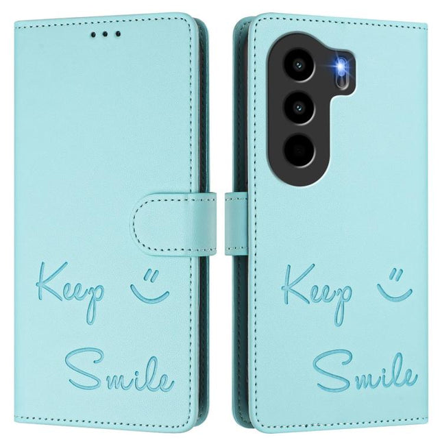 Smile Embossing RFID Leather Phone Case, For itel Power 70, For itel A80 4G, For itel A50C, For itel A50