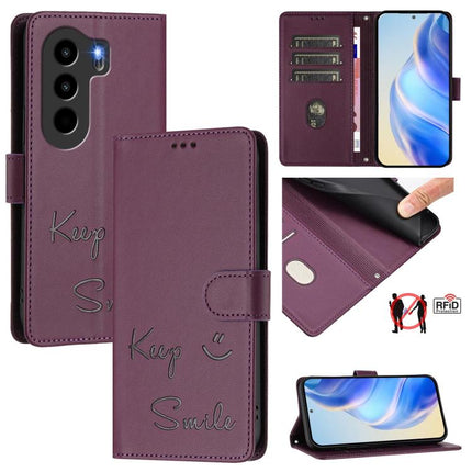 Smile Embossing RFID Leather Phone Case, For itel Power 70, For itel A80 4G, For itel A50C, For itel A50
