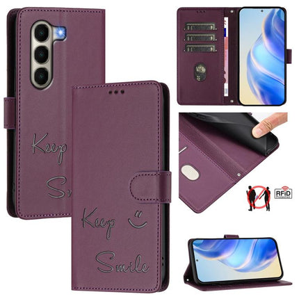 Smile Embossing RFID Leather Phone Case, For itel A200 4G / A200+ 4G, For itel A95 5G, For itel A90 4G, For itel City 100