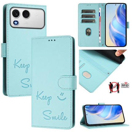 Smile Embossing RFID Leather Phone Case, For itel A200 4G / A200+ 4G, For itel A95 5G, For itel A90 4G, For itel City 100