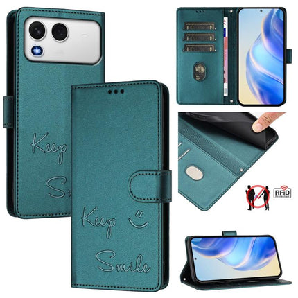 Smile Embossing RFID Leather Phone Case, For itel A200 4G / A200+ 4G, For itel A95 5G, For itel A90 4G, For itel City 100