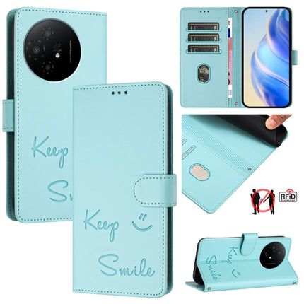 Smile Embossing RFID Leather Phone Case, For TCL 50 XL 5G, For TCL 50 XE 5G, For TCL 50 5G, For TCL 50 SE