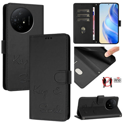 Smile Embossing RFID Leather Phone Case, For TCL 50 XL 5G, For TCL 50 XE 5G, For TCL 50 5G, For TCL 50 SE