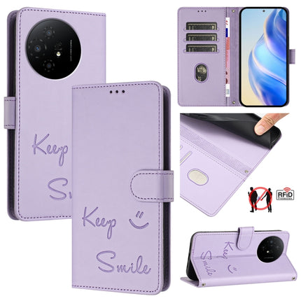 Smile Embossing RFID Leather Phone Case, For TCL 50 XL 5G, For TCL 50 XE 5G, For TCL 50 5G, For TCL 50 SE